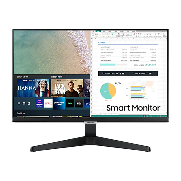 SAMSUNG 24"  FHD,24" Smart Monitor With Smart TV Apps, 1 Year Warranty | LS24AM506NMXUE